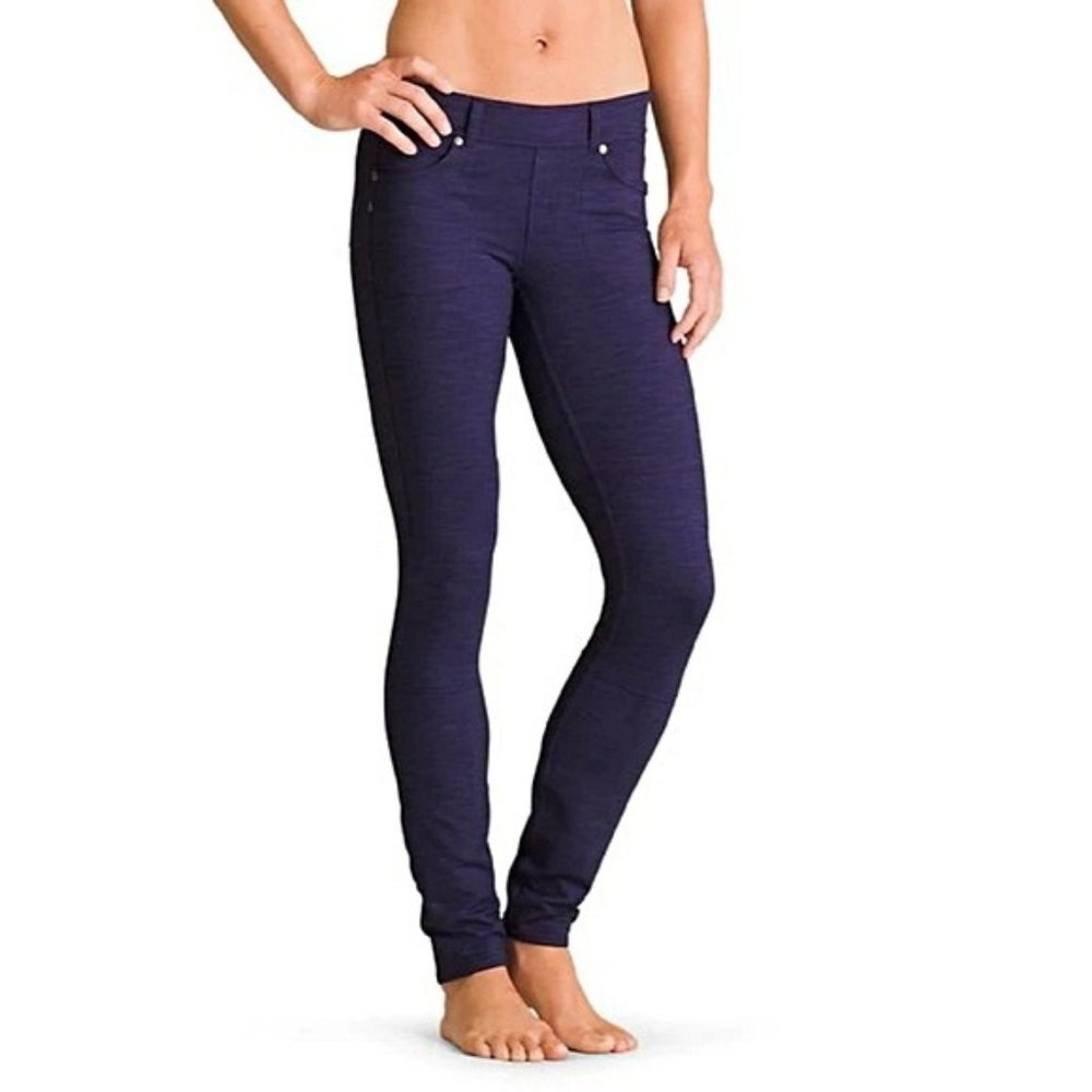 Athleta Bettona Low Rise Pull On Jean Jegging Purple Heather Space Dye Small XS